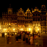 Brussels Night square